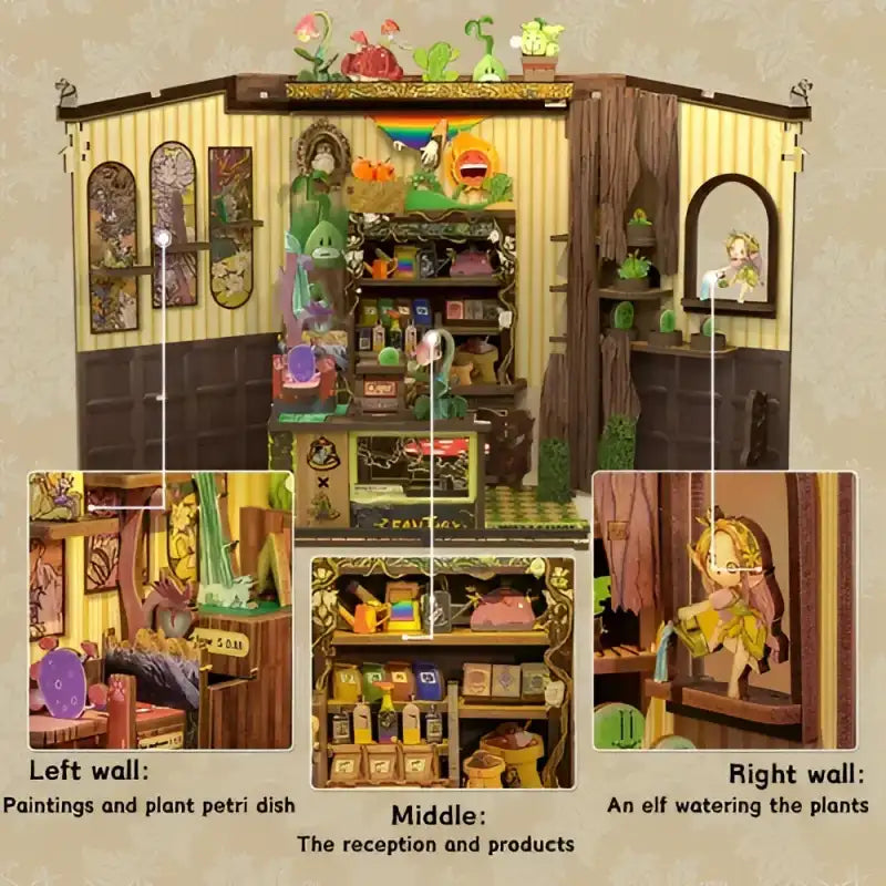 Book Nook Fantacy Plant Shop